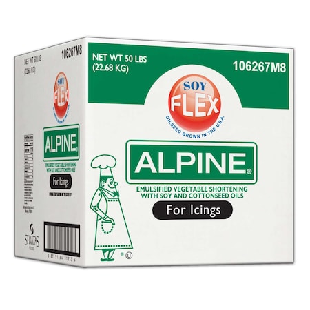 Alpine Soy Flex Emulsified Vegetable Shortening For Icings 50lbs 106267 M8